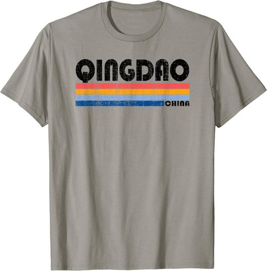 Vintage 70s 80s Style Qingdao, China T-Shirt