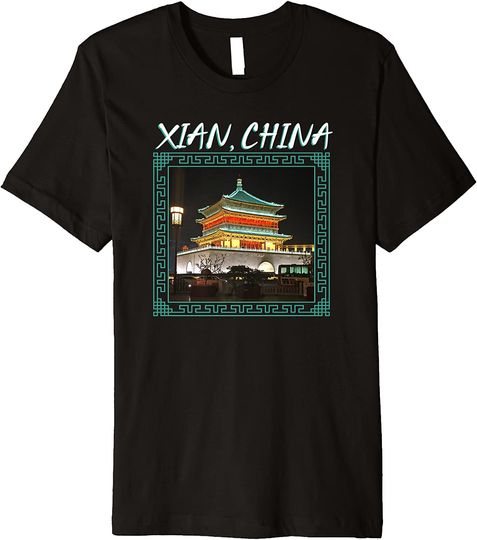 Xian Bell Tower China Premium T Shirt