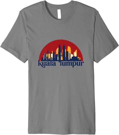 Kuala Lumpur Malaysia Vintage Classic City Skyline T Shirt