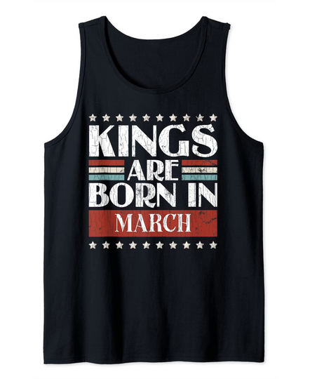 Kings Are Born In March Pisces Tank Top