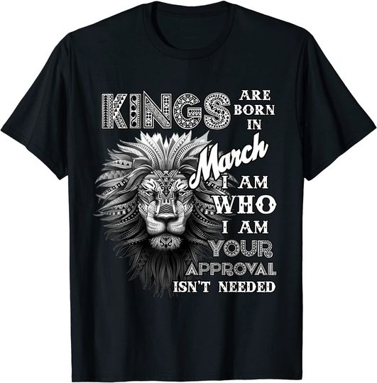 Birthday - This Lion Was Born In March Happy Birthday T-Shirt