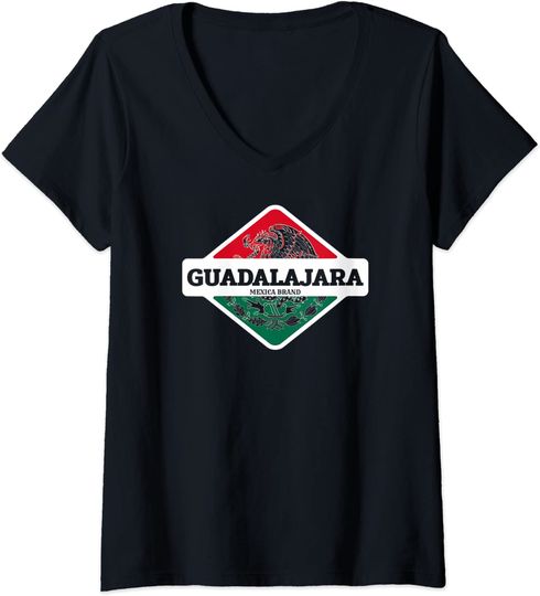 De Guadalajara Mexico Coat of Arms V-Neck T-Shirt