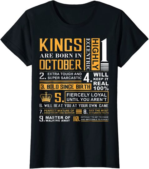 Kings are Born In October | King October Man Hoodie