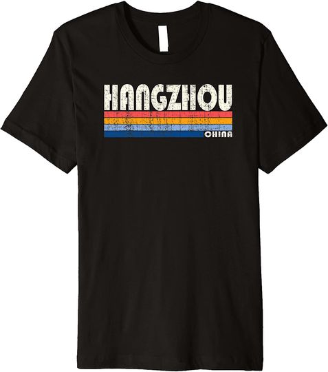 Vintage 70s 80s Style Hangzhou China Premium T Shirt