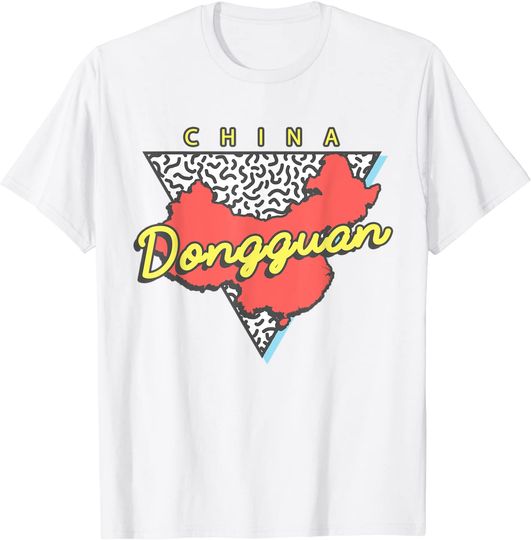 Dongguan China Souvenirs Vintage Retro Triangle T Shirt