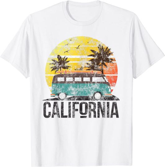 California Retro Surf Vintage Van T Shirt