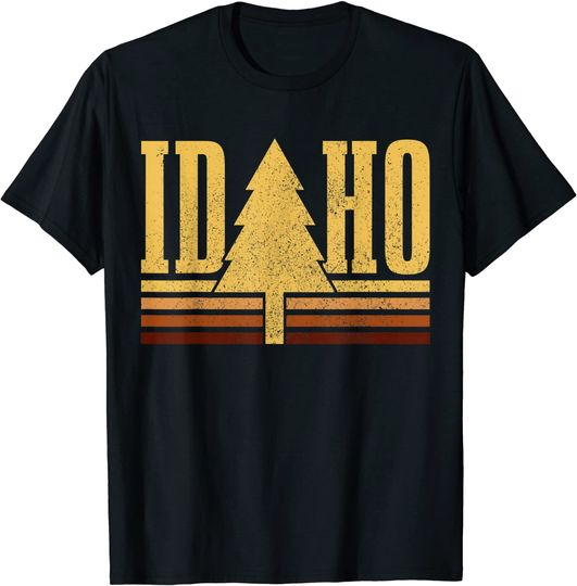Idaho Vintage Tree State Pride Camping Hiking T Shirt