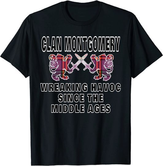 Montgomery Scottish Tartan Scotland Family Clan Name T-Shirt