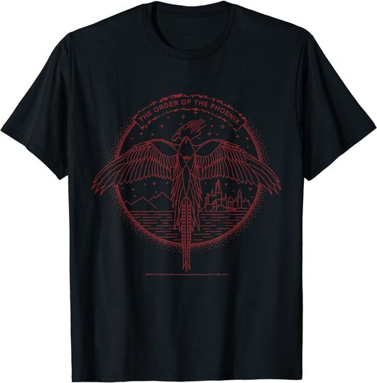 Order Of The Phoenix Line Art Logo T-Shirt