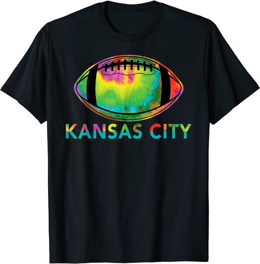 Tie Dye Football Kansas City T Shirt