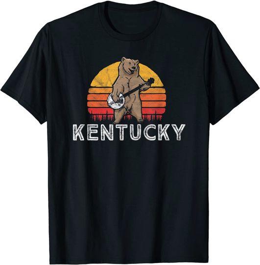 Kentucky Bluegrass Banjo Bear T Shirt