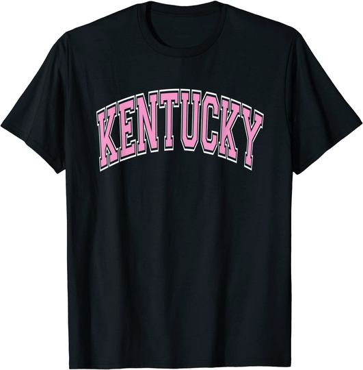 Kentucky Varsity Style Pink Text T Shirt