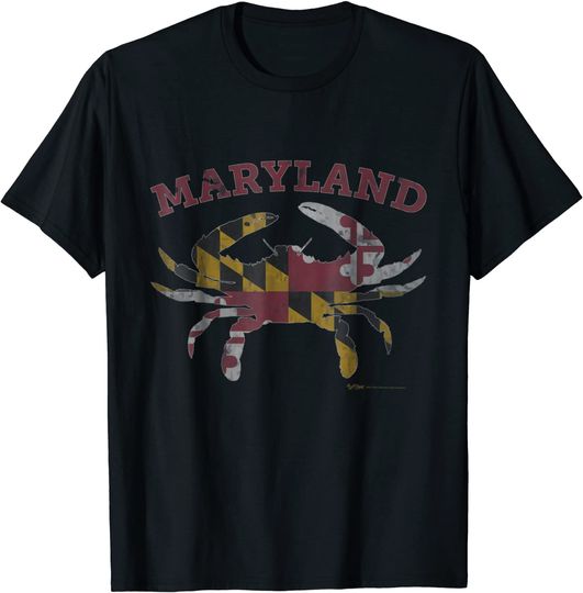 Maryland State Blue Crab Pride Flag T Shirt
