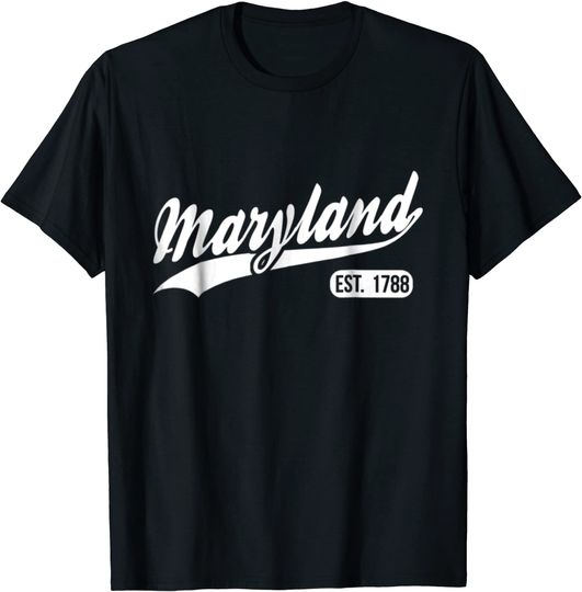 Maryland State Map T Shirt