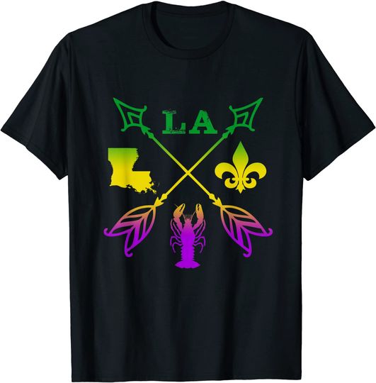 Louisiana Arrow New Orleans Mardi Gras T Shirt