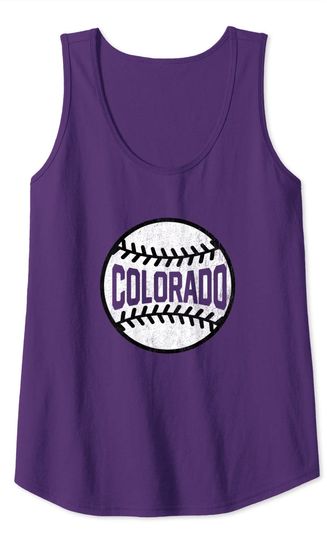 Vintage Colorado Baseball Stitches Tank Top