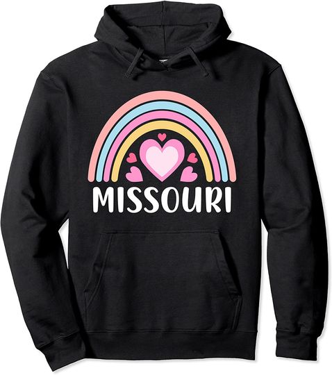 Missouri Rainbow Hearts Pullover Hoodie