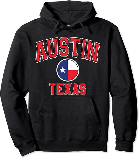 Austin Varsity Style Texas Pullover Hoodie