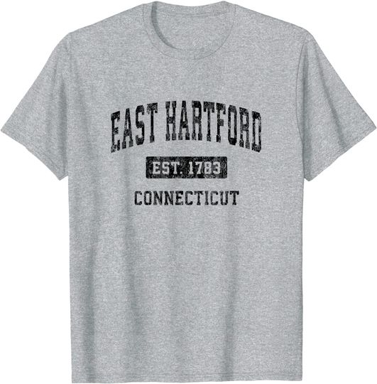 Connecticut CT Vintage Sports Design Black Des T-Shirt