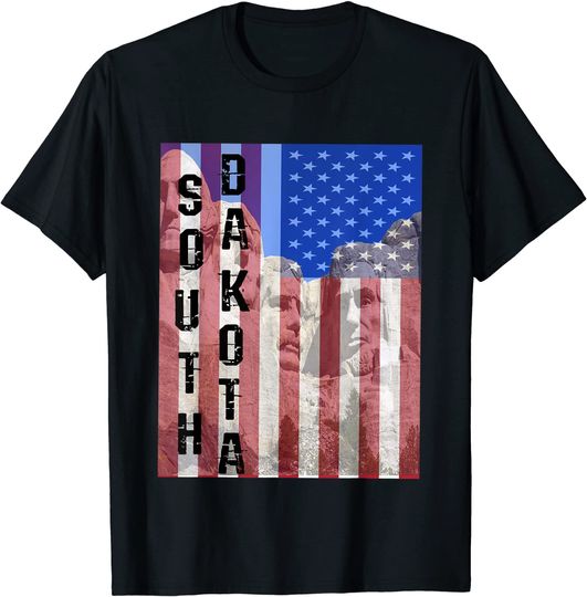 South Dakota American Flag T-Shirt