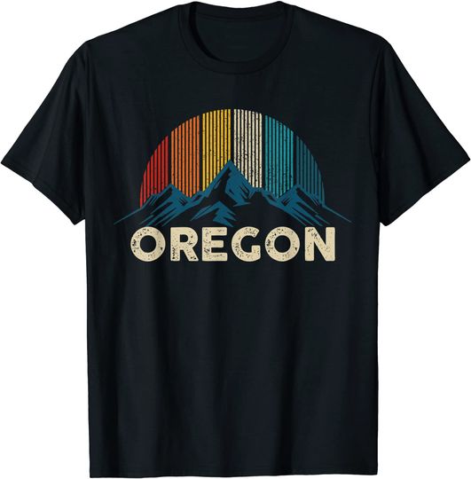 Oregon Vintage Mountains Nature Hiking Gift T-Shirt