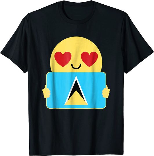 Saint Lucia Heart Eye T Shirt