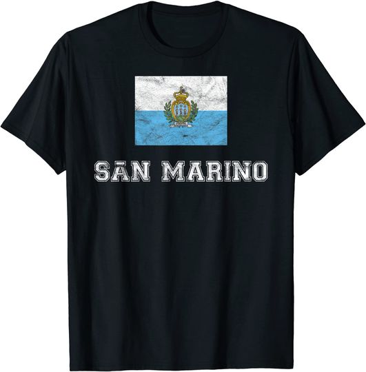 San Marino Flag VintageT Shirt