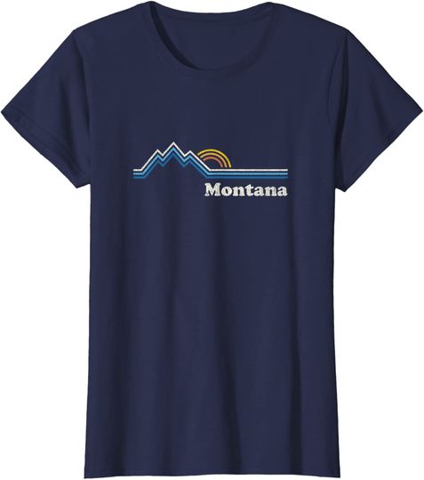 Montana Vintage Sunrise Mountains Hoodie