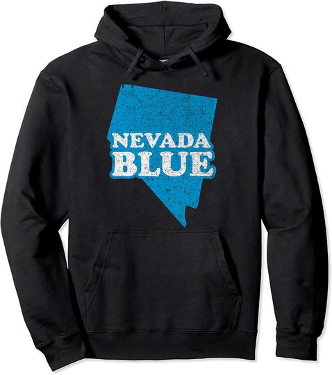 Nevada Blue State Proud American Democrat Pullover Hoodie
