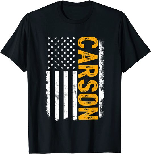 Carson City, State California Residents American Flag T-Shirt