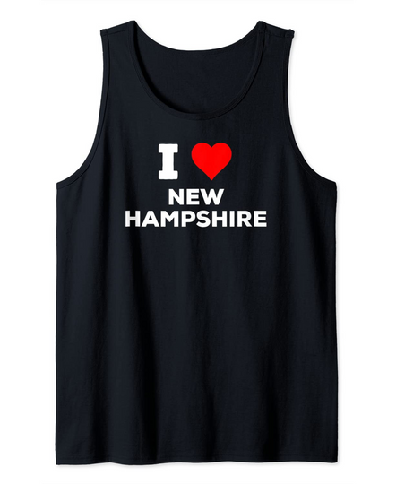 I Love Heart New Hampshire Tank Top