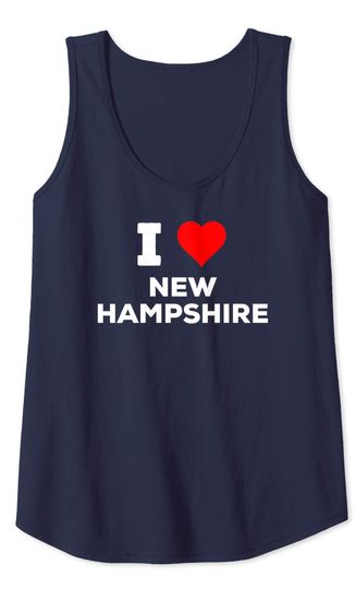 I Love Heart New Hampshire Tank Top