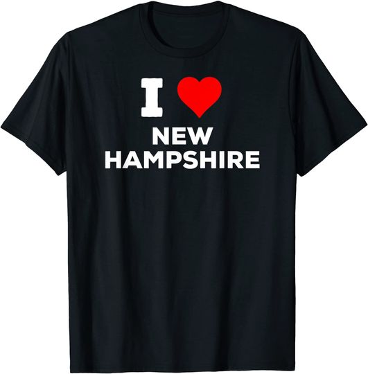 Funny Cute I Love Heart New Hampshire T-Shirt