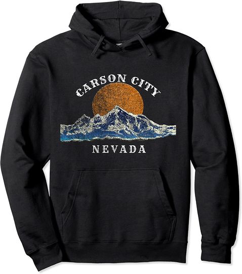 Carson City Nevada Mountain Scenery Pullover Hoodie