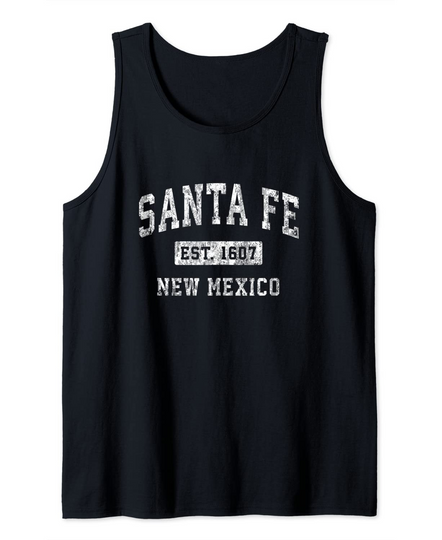 Santa Fe New Mexico NM Vintage Established Sports Design Tank Top