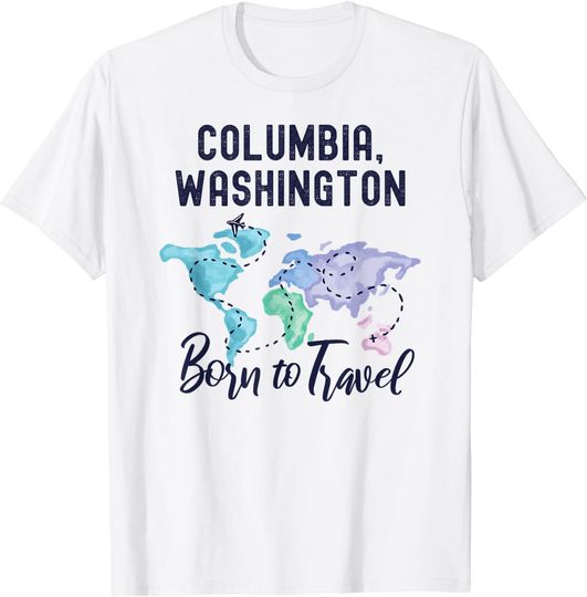 Columbia Washington Born to Travel T Shirt