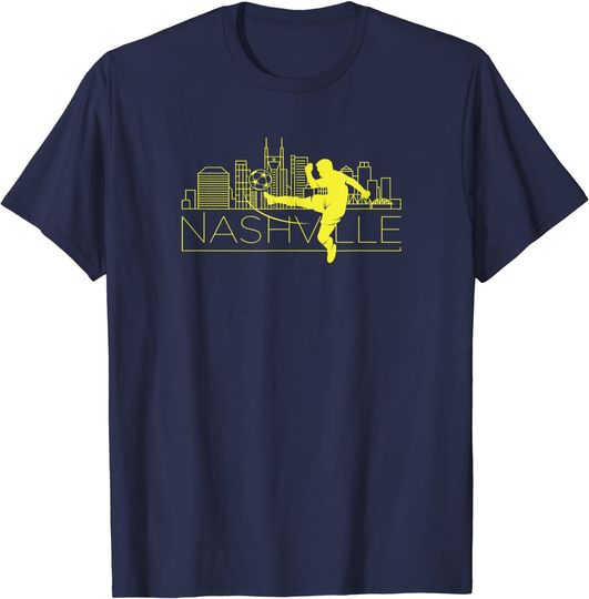 Nashville Soccer City Skyline T Shirt