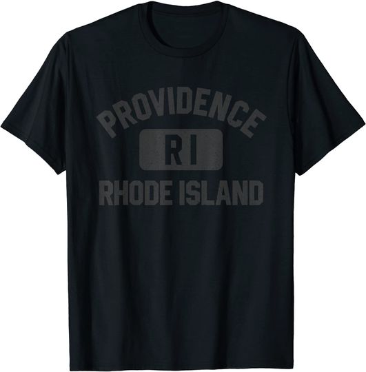 Providence RI Gym Style Black T Shirt