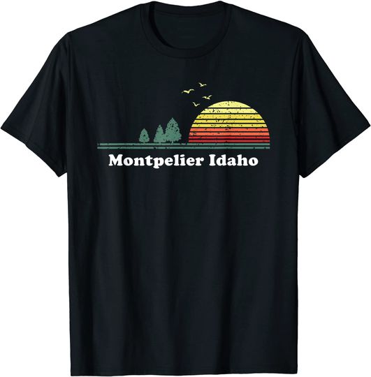 Vintage Montpelier Idaho Sunset Souvenir T Shirt