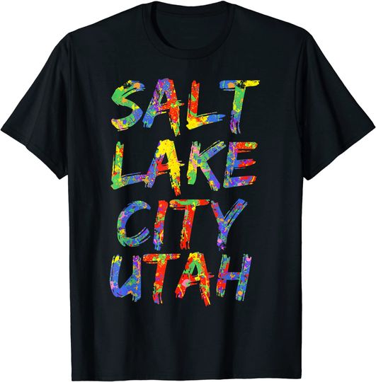 Salt Lake City Colorful RainbowT Shirt