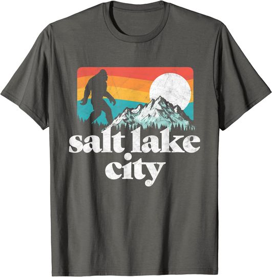 Salt Lake City Utah Bigfoot Mountains T Shirt