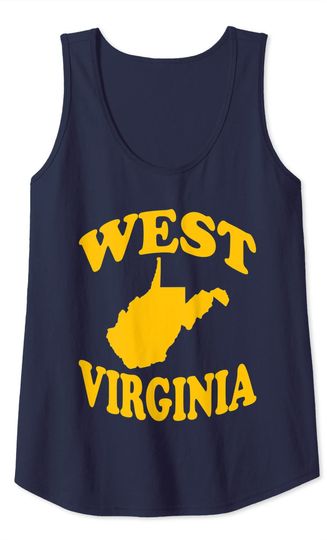 West Virginia State Map Country Roads Tank Top