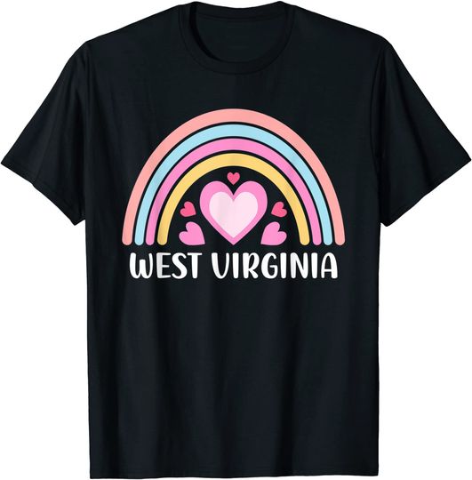 West Virginia Rainbow Hearts T-Shirt