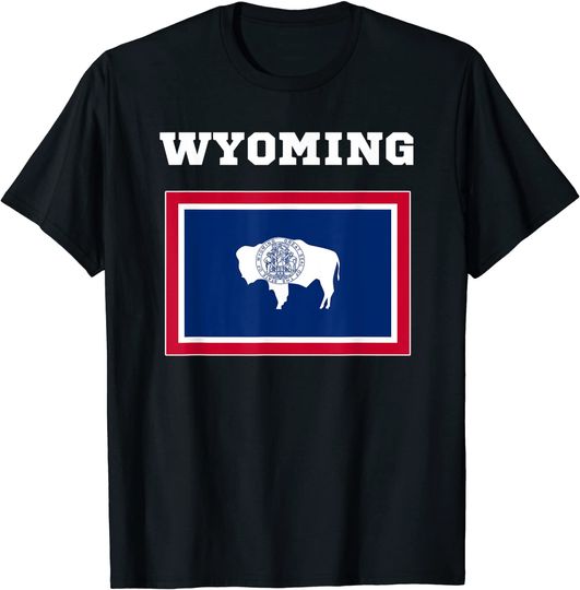 Wyoming Flag USA T-Shirt