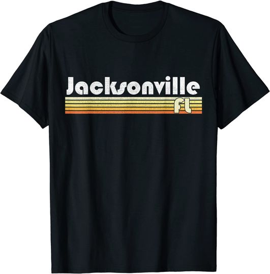 Jacksonville Florida Retro Style City T Shirt