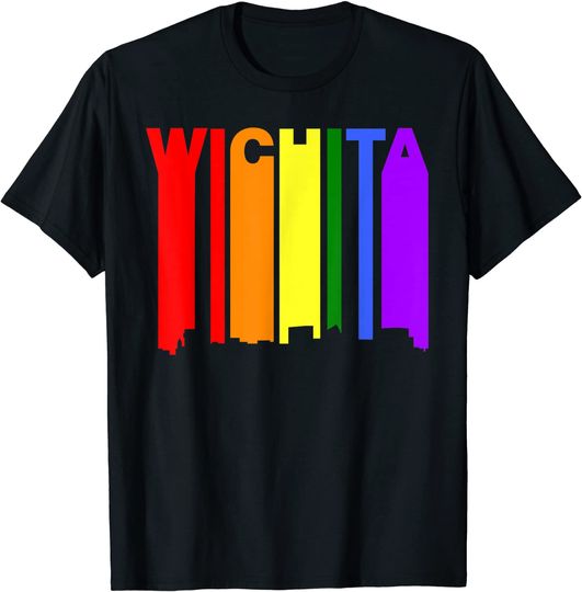 Wichita Kansas LGBTQ Gay Pride Rainbow T Shirt