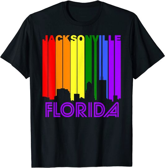Jacksonville Florida LGBTQ Gay Pride Rainbow T Shirt