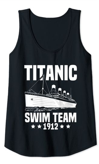 Titanic Swim Team 1912 Funny Swimming Boat Tank Top