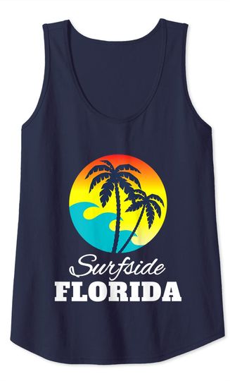 Surfside Florida Vacation Beach Tropical Tank Top