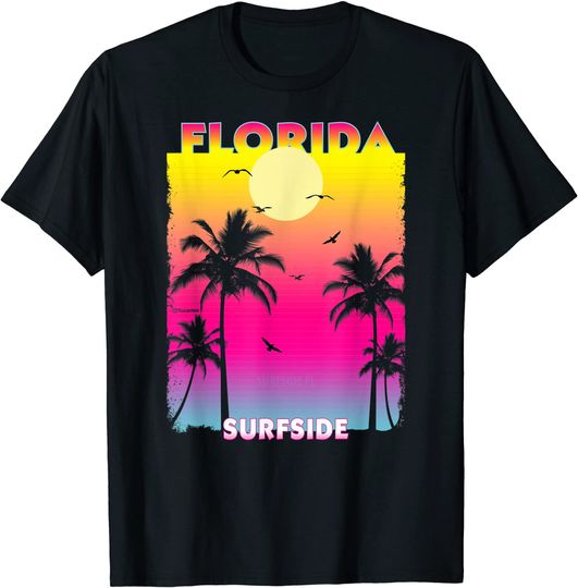 Surfside Florida summer vintage Sunset T-Shirt